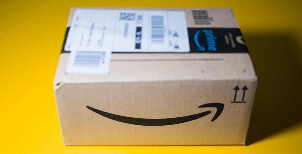 Famous amazon smile design on parcel