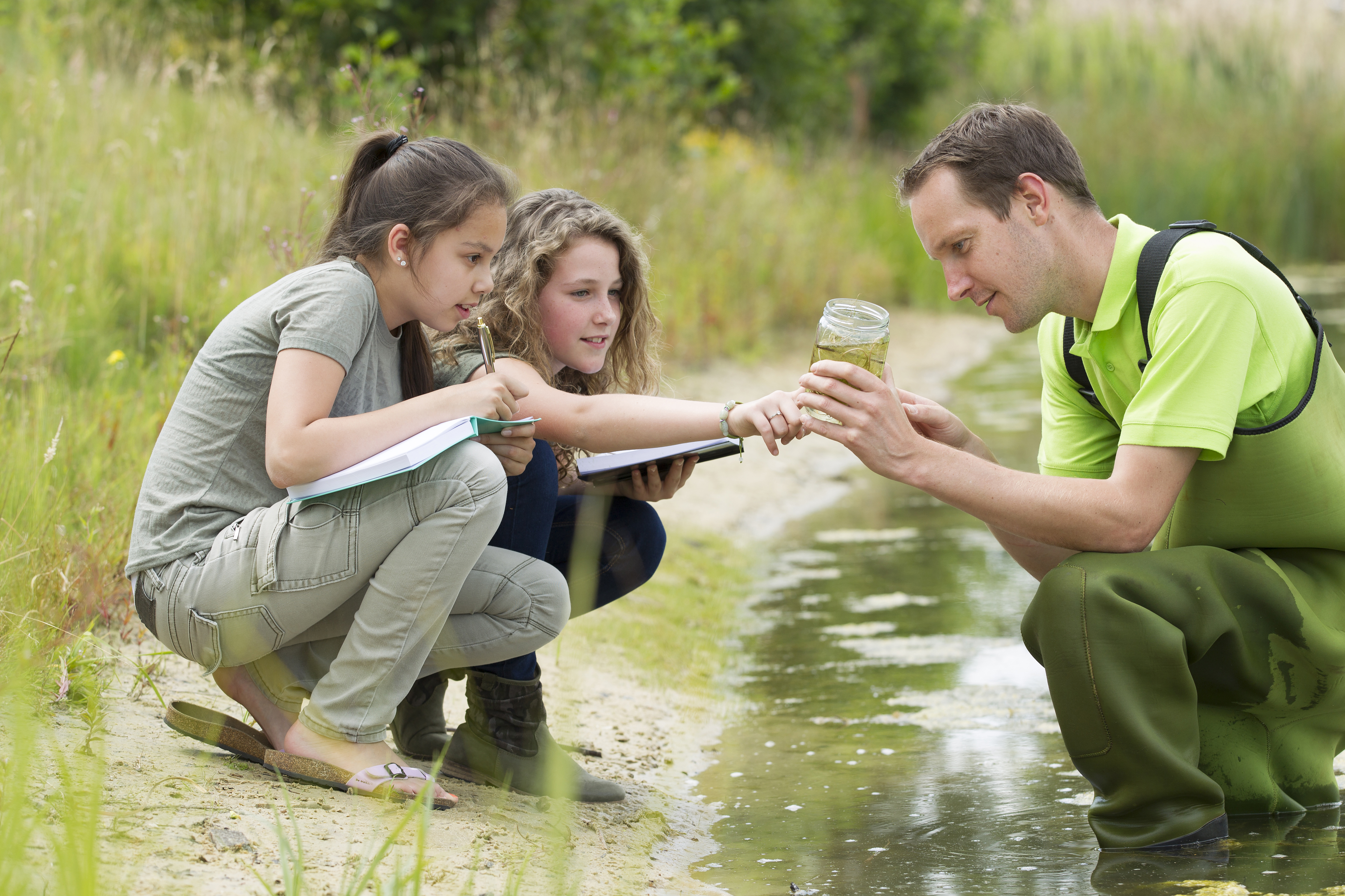 Students undertaking fieldwork