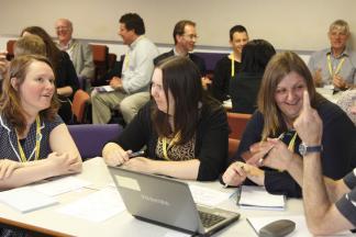 Teachers dicussion at ASE workshop