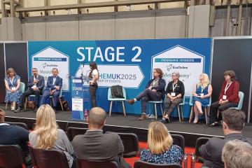 CHEMUK debate panel on stage