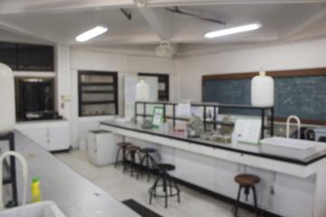 Modern looking science classroom - no people